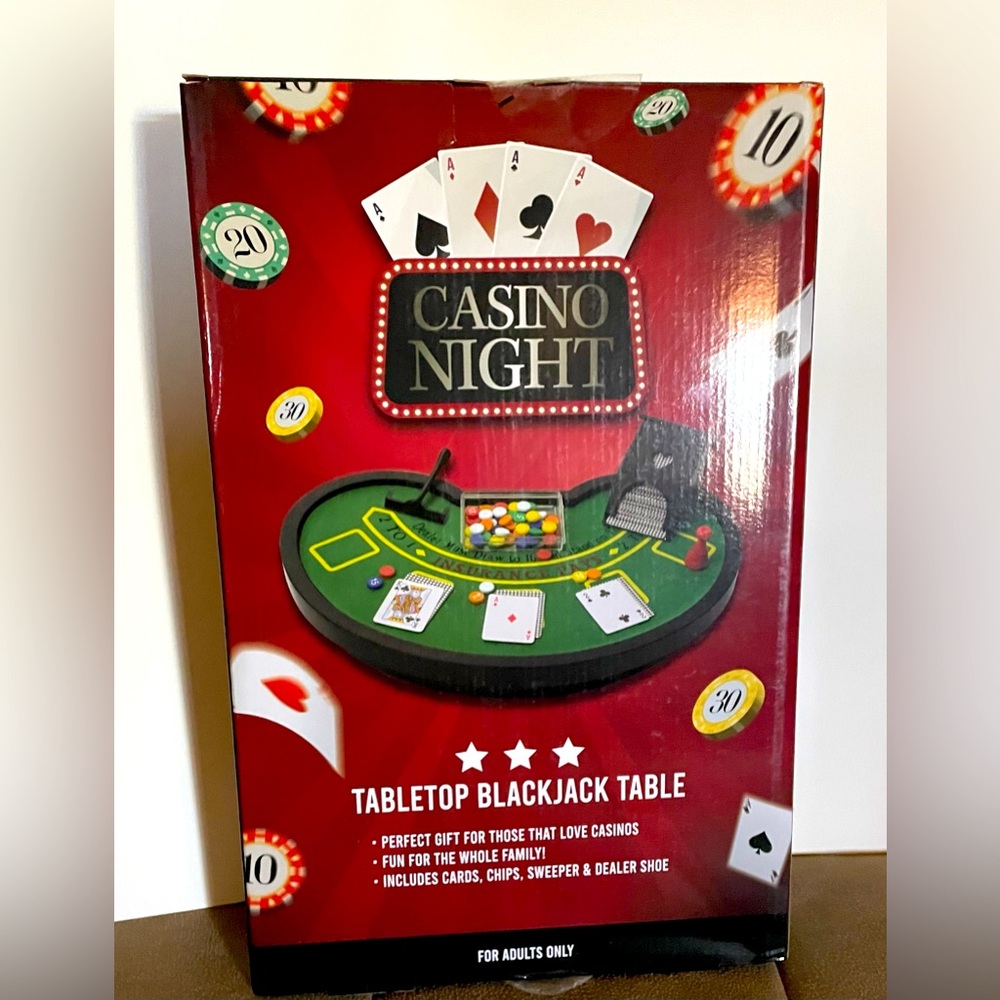Tabletop Blackjack Table - New In Box Casino Night Tabletop Fun